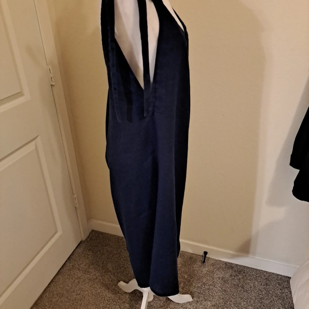 Crasqi GRANADINA Linen Jumper - Navy Blue Size L Excellent Condition - Picture 5 of 6